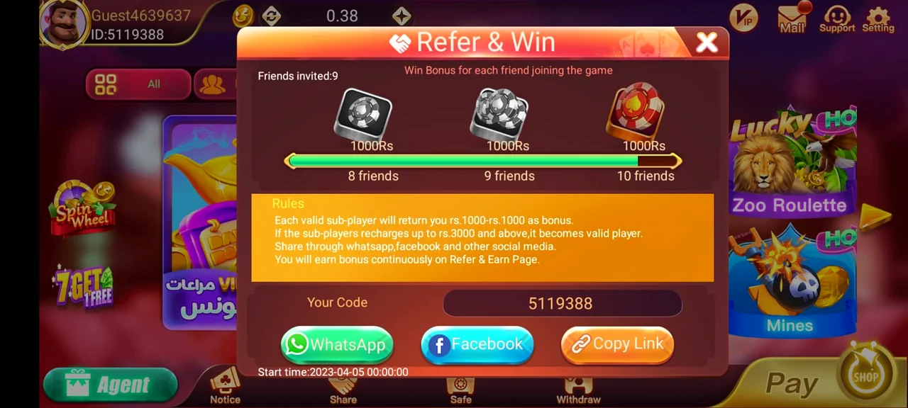Dragon Tiger Club refer & win — dragon tiger club welcome bonus rewards